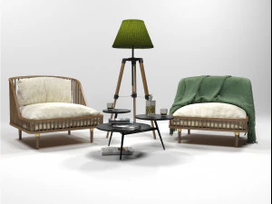 M&ouml;belset 0206 3D Modell