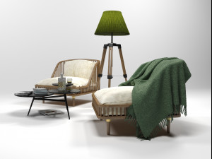 furniture set 0206 3D Model