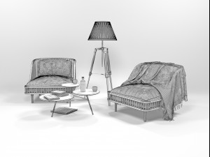 furniture set 0206 3D Model