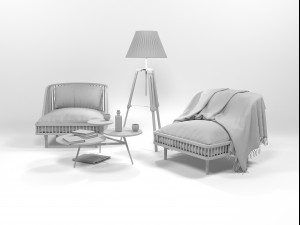 furniture set 0206 3D Model