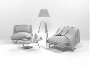 furniture set 0206 3D Model