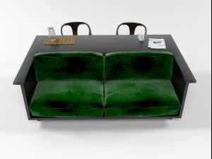 sofa set 0707 3D Model