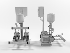 wilo comfort vario mhie205 pump station 3D Model