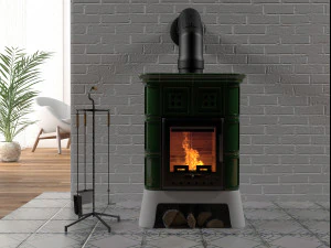 tresiso wood stove fireplace 3D Model