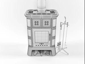 tresiso wood stove fireplace 3D Model