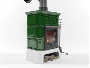 tresiso wood stove fireplace 3D Model