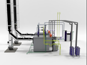viessmannvitoplex 300-390 industrial boilers units Model 3D