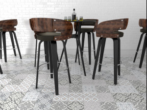 bar stool set 1010 Modello 3D