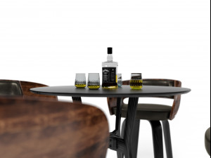 bar stool set 1010 Modelo 3D