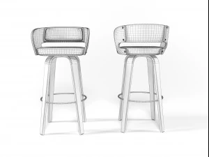 bar stool set 1010 3D Model