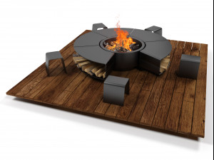 outdoor fireplace 2012 3D Model