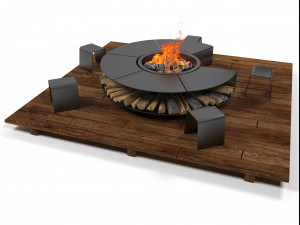 outdoor fireplace 2012 3D 模型