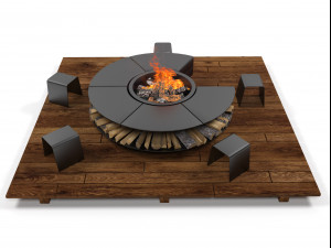 outdoor fireplace 2012 3D 模型