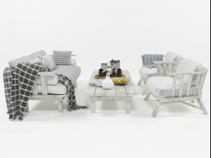 outdoor furniture set 1004 Model 3D