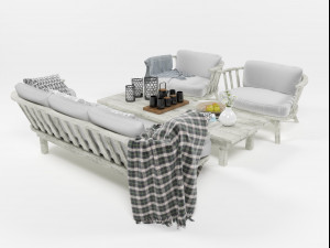 outdoor furniture set 1004 Model 3D