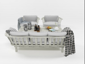 outdoor furniture set 1004 Model 3D