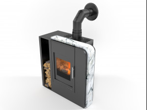 aruba wood stove 3D Модель