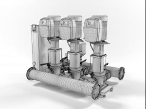 wilo siboost smart helix ve pump station 3D मॉडल
