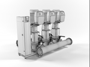wilo siboost smart helix ve pump station 3D मॉडल