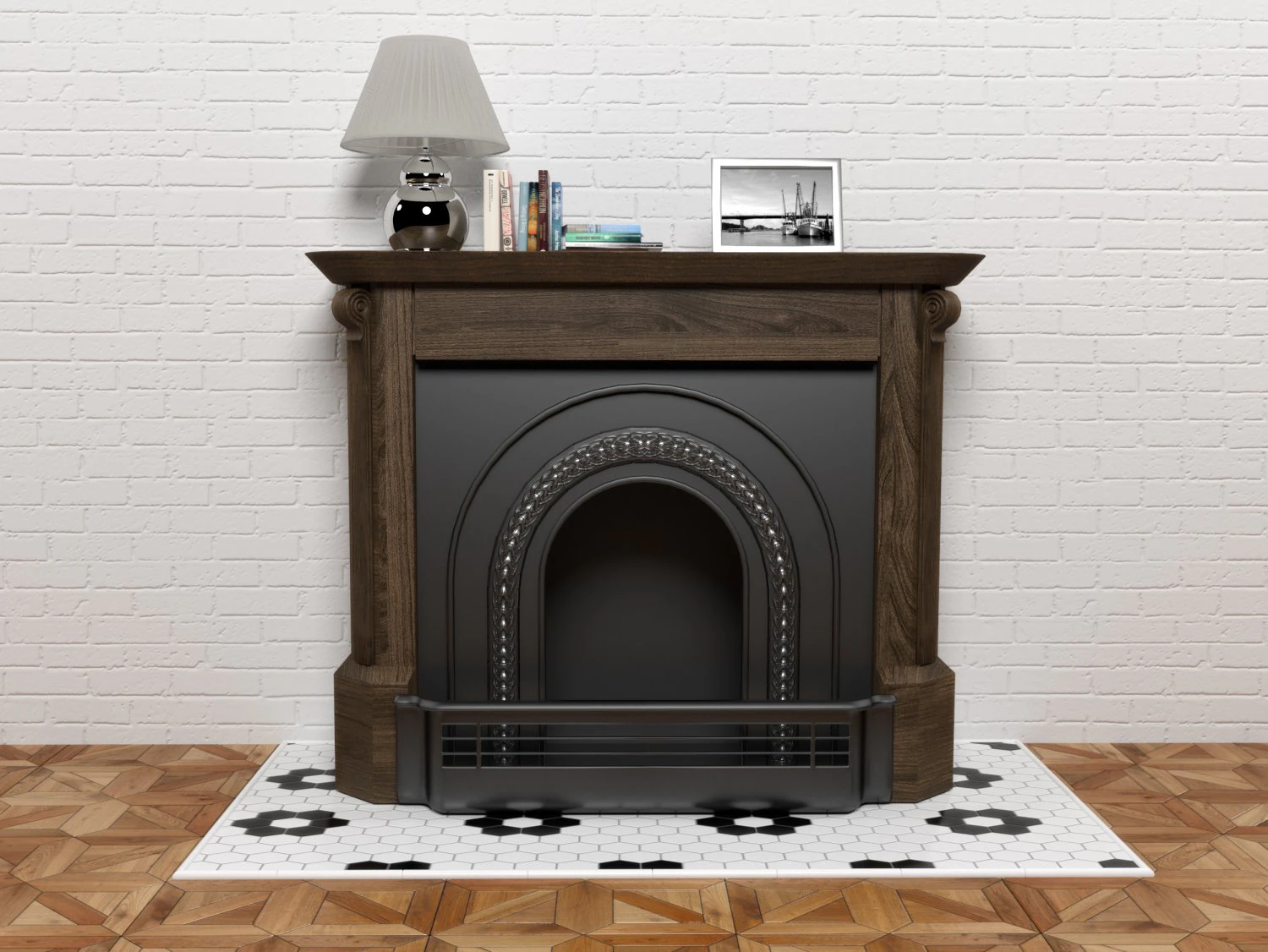 fireplace 1909 3D Model .c4d .max .obj .3ds .fbx .stl .blend 