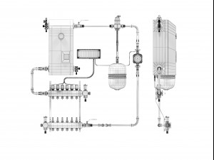 radiant floor heating unit 3D Model