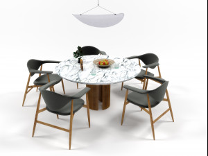 dining furniture set 0912 Modèle 3D