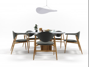 dining furniture set 0912 Modèle 3D