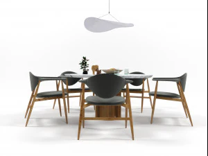 dining furniture set 0912 3D Model
