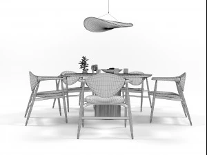 dining furniture set 0912 3D Model