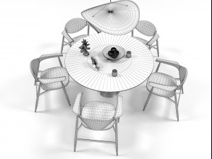 dining furniture set 0912 Modèle 3D