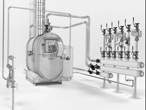 buderus sb745 condensing boiler 3D Model