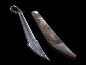 falchion sword - game ready 3D Model