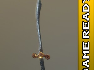 scimitar sword - game ready 3D Model