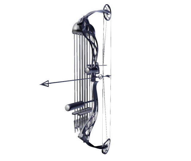 compound bow 3Dモデル .c4d .max .obj .3ds .fbx .stl .blend 