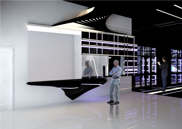 interior of public space 3D Model .c4d .max .obj .3ds .fbx .stl .blend