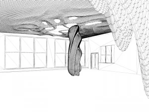 secret space interior sci-fi exhibition room 3D Model