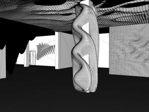 secret space interior sci-fi exhibition room 3D Модель