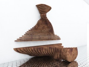 table with wall panel 3D Model