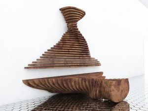 table with wall panel 3D Model