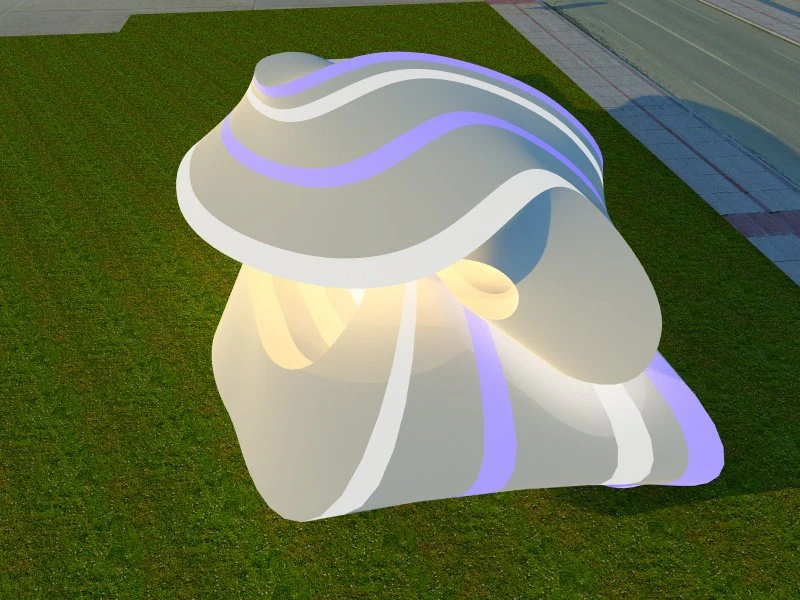 pavilion 3D Model .c4d .max .obj .3ds .fbx .stl .blend 