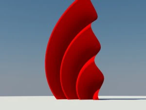 onda de escultura Modelo 3D
