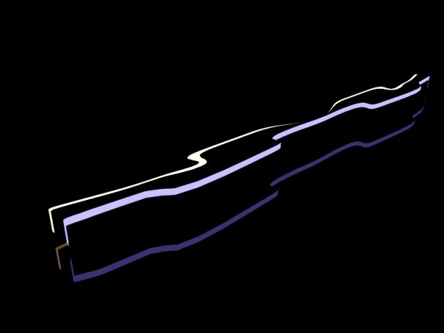 bench neon 3D Модель .c4d .max .obj .3ds .fbx .stl .blend 