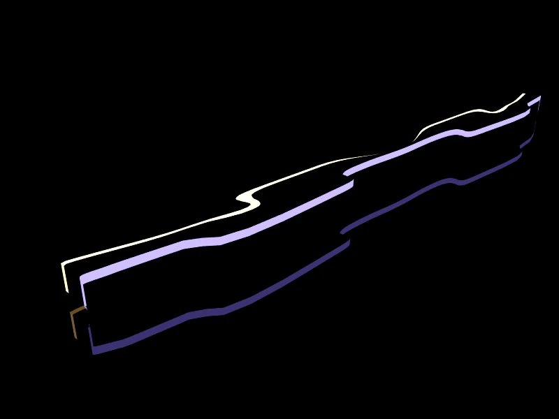 bench neon 3D Model .c4d .max .obj .3ds .fbx .stl .blend