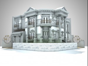 classic corner house 3D-Modell