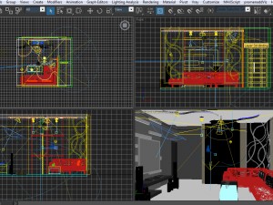 artistic audio room design 3D Model