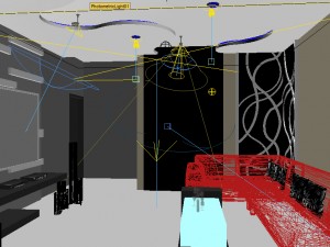 artistic audio room design 3D Model