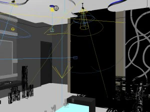 artistic audio room design 3D Model