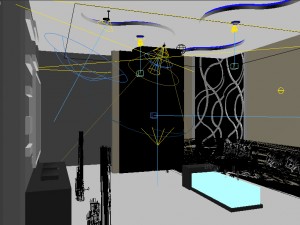 artistic audio room design 3D Model
