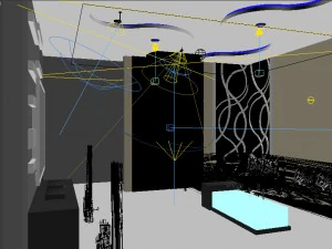 artistic audio room design 3D Model