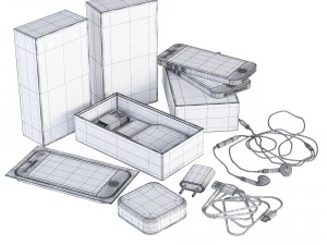 full complect apple iphone 5s 3D Model